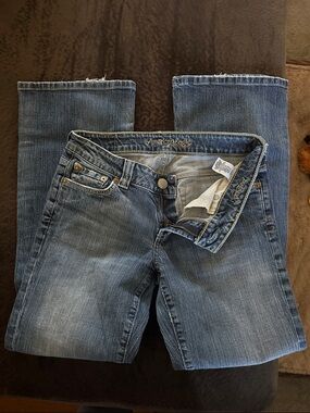 OG American Eagle Outfitters “Boyfriend 77” Women’s Faded Boot Cut Blue Jeans